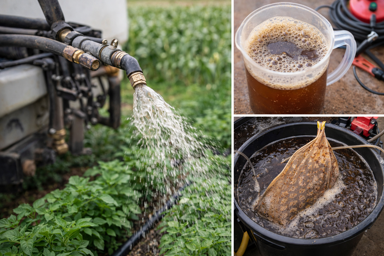 Worm tea application photo placeholder (replace this image)